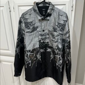 Forever 21 Black and Gray Men's S Shirt